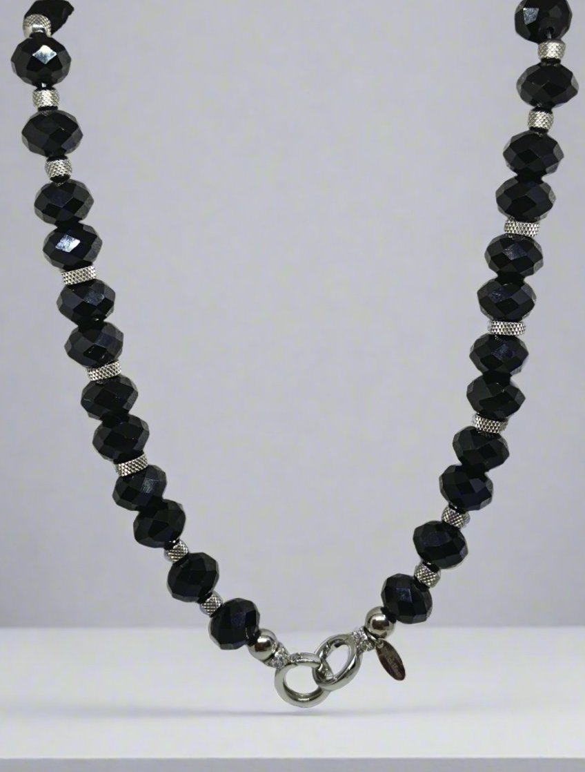Black Crystal Necklace | Black Base Necklace | Parish Moor Jewellery