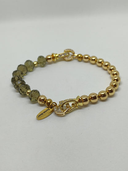Olive Gold Base Bracelet | Gold Base Bracelet | Parish Moor Jewellery