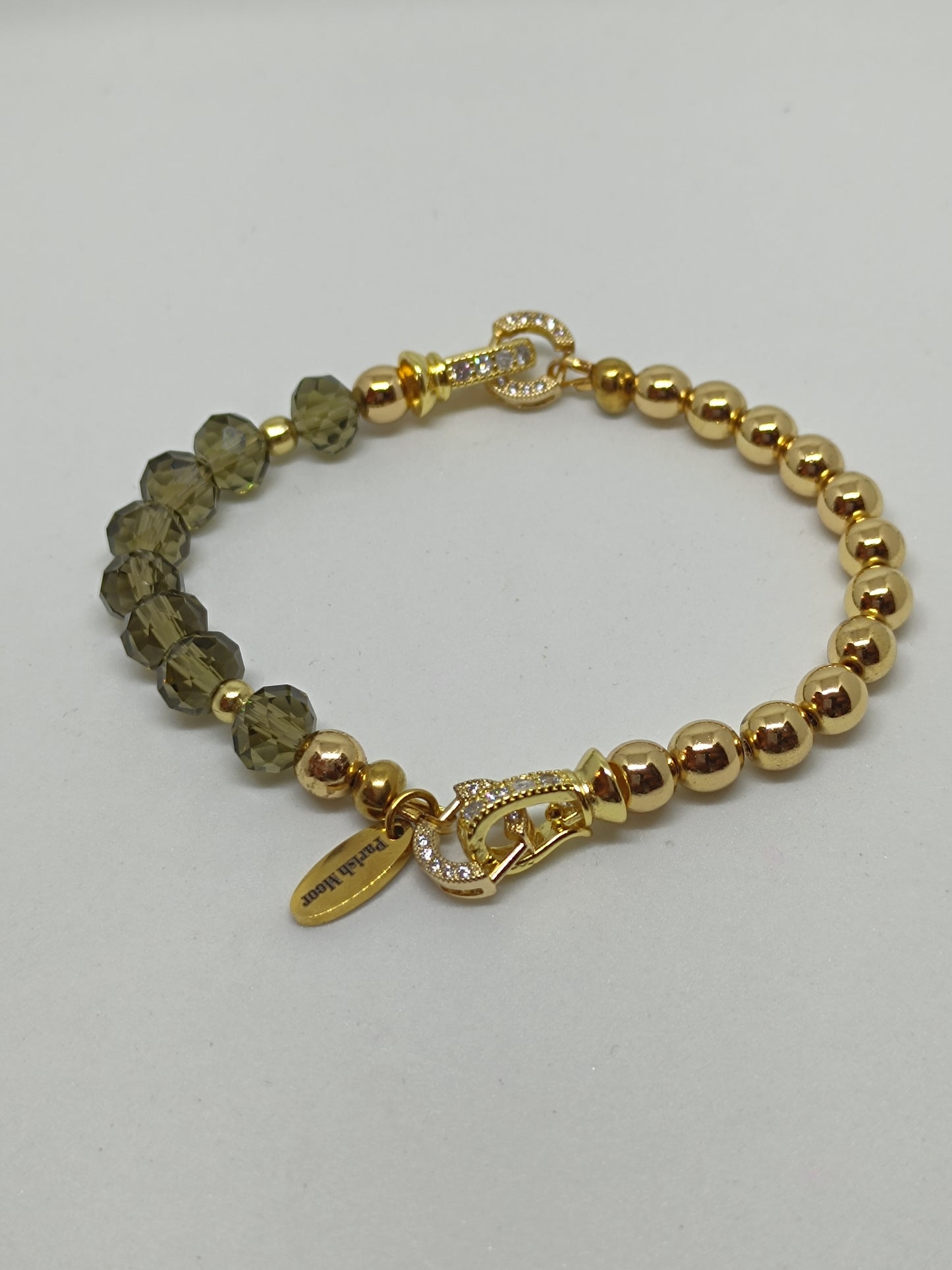 Olive Gold Base Bracelet | Gold Base Bracelet | Parish Moor Jewellery