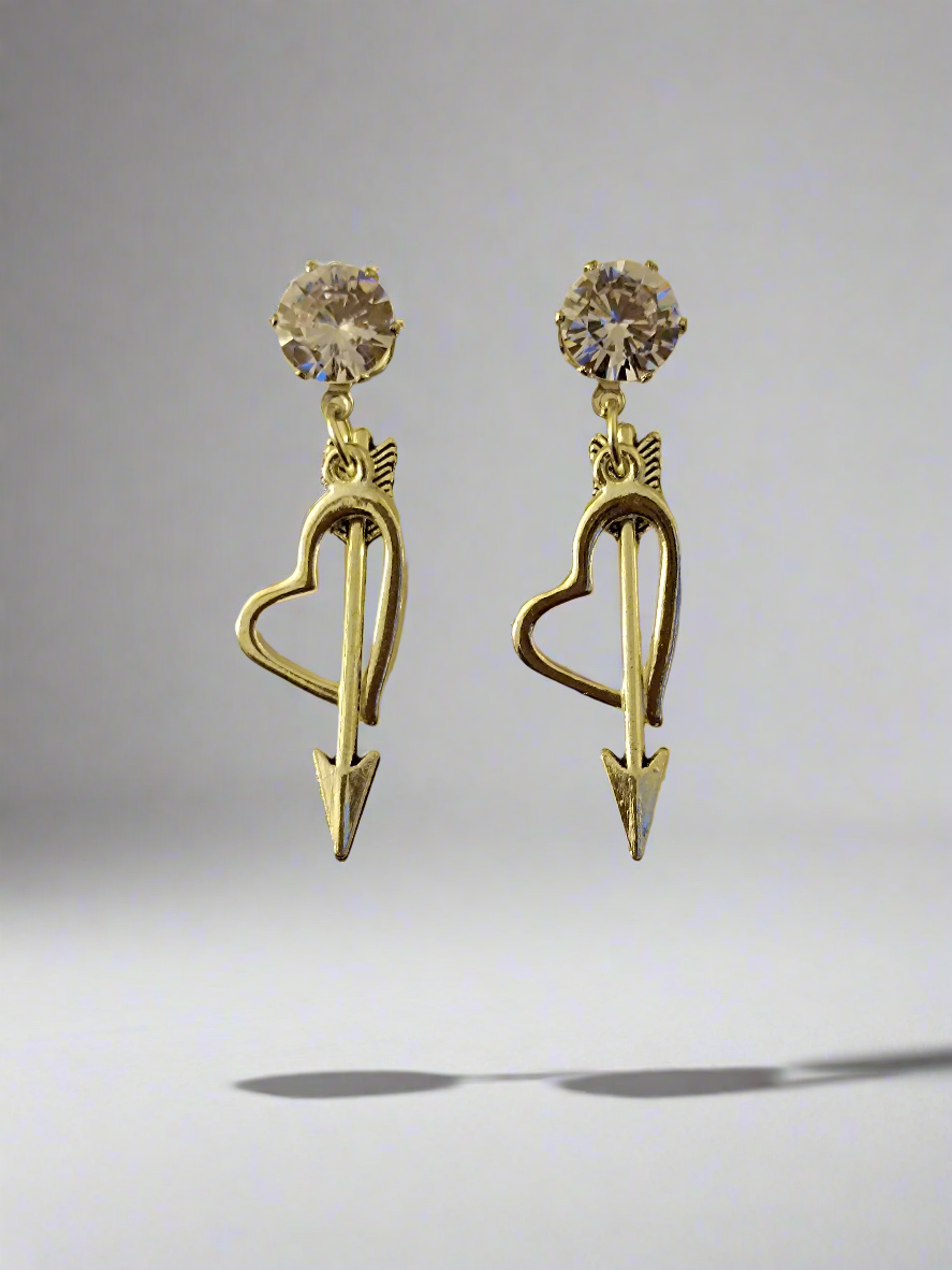 Cupid's Arrow Heart Earrings | Arrow Earrings | Parish Moor Jewellery