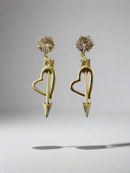 Cupid's Arrow Heart Earrings | Arrow Earrings | Parish Moor Jewellery