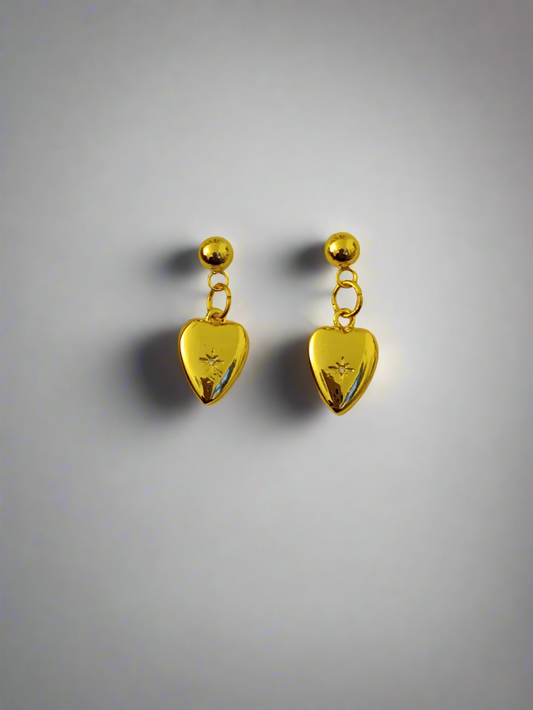 Mini Heart Earrings | Heart Earrings | Parish Moor Jewellery